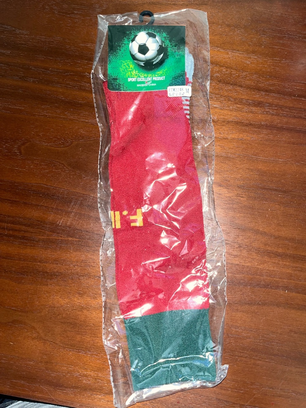 adidas Red Athletic Socks with Green Cuff portugal 🇵🇹